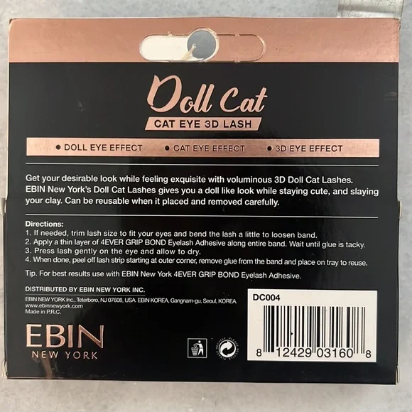 NWT Two pack Doll Cat Eye 3D false eyelashes - Picture 6 of 7